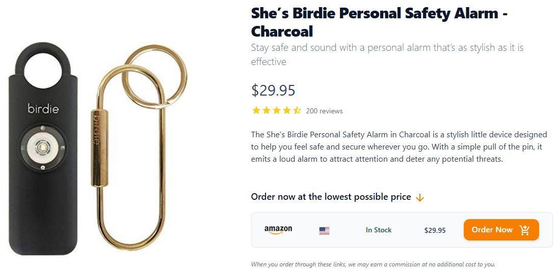 Birdies Personal Safety Alarm
