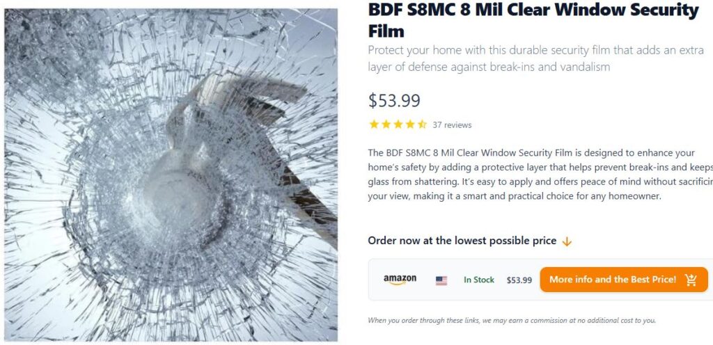Clear Window Security Film