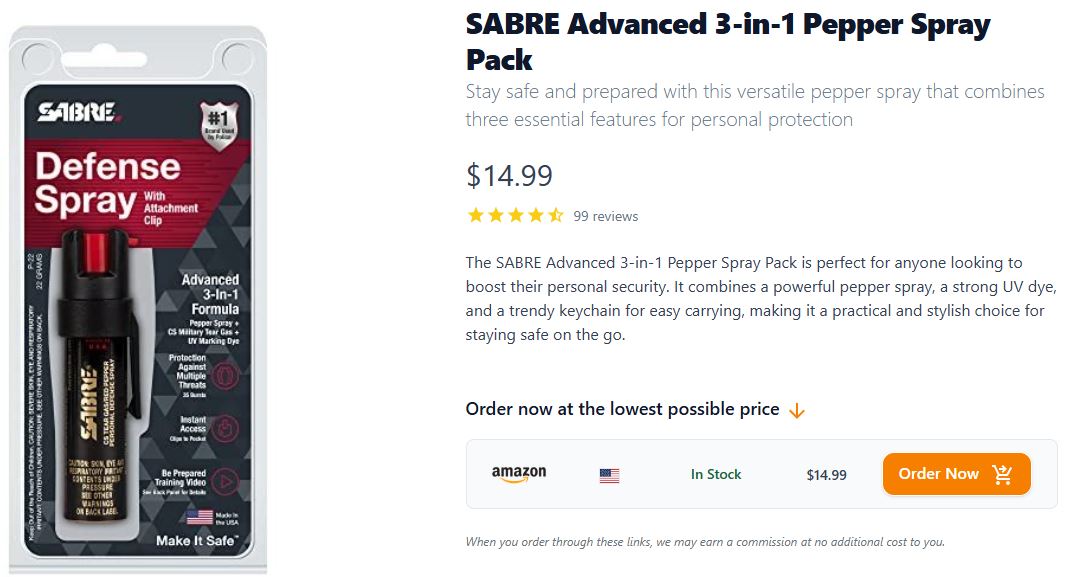Sabre Advanced 3in1 PepperSpray