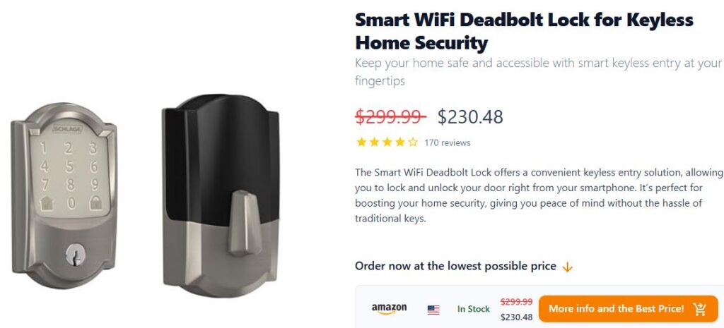 Smart WiFi Deadbolt Lock
