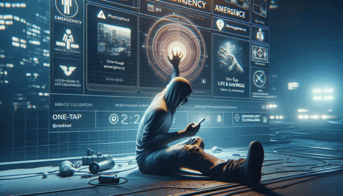 top personal safety apps 2025: Person using smartphone to send emergency alert to contacts and authorities in 2025 urban setting.