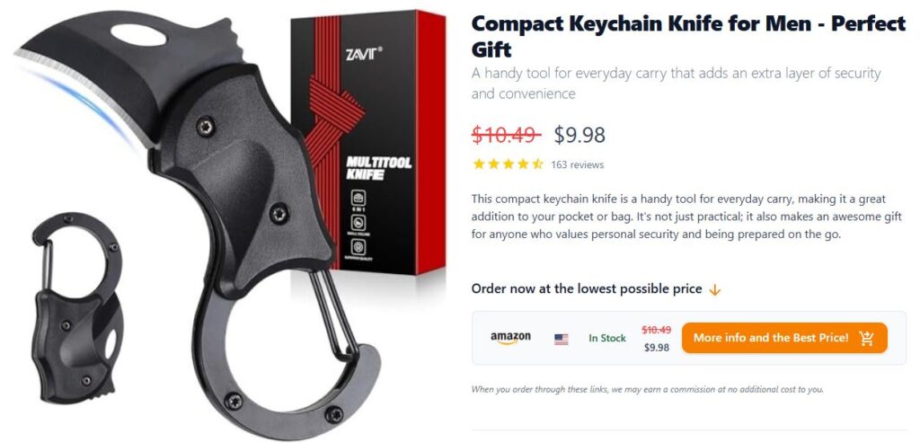 Compact Keychain Knife