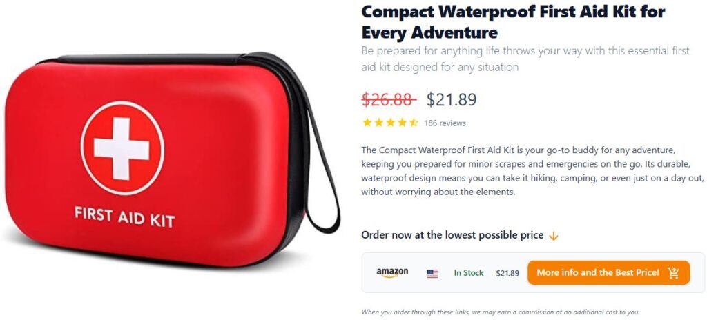 Compact Waterproof First Aid Kit For Adventure