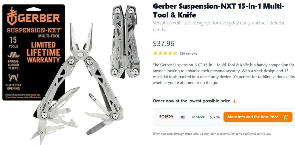 Multi-Use EDC Tools: Gerber Suspension NXT