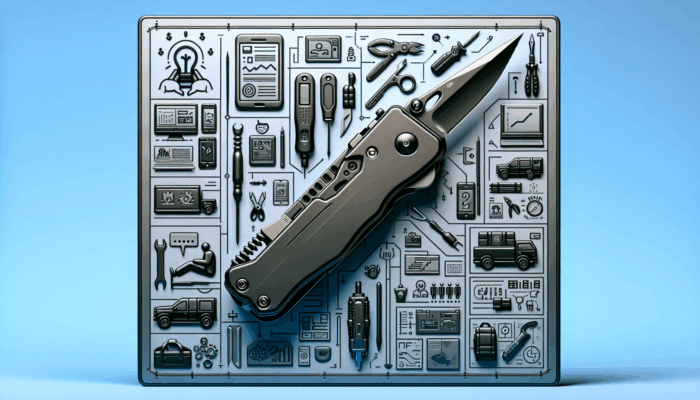 Multi-Use EDC Tools: A sleek, compact EDC multi-tool with folding knife and screwdriver, shown in various everyday scenarios.
