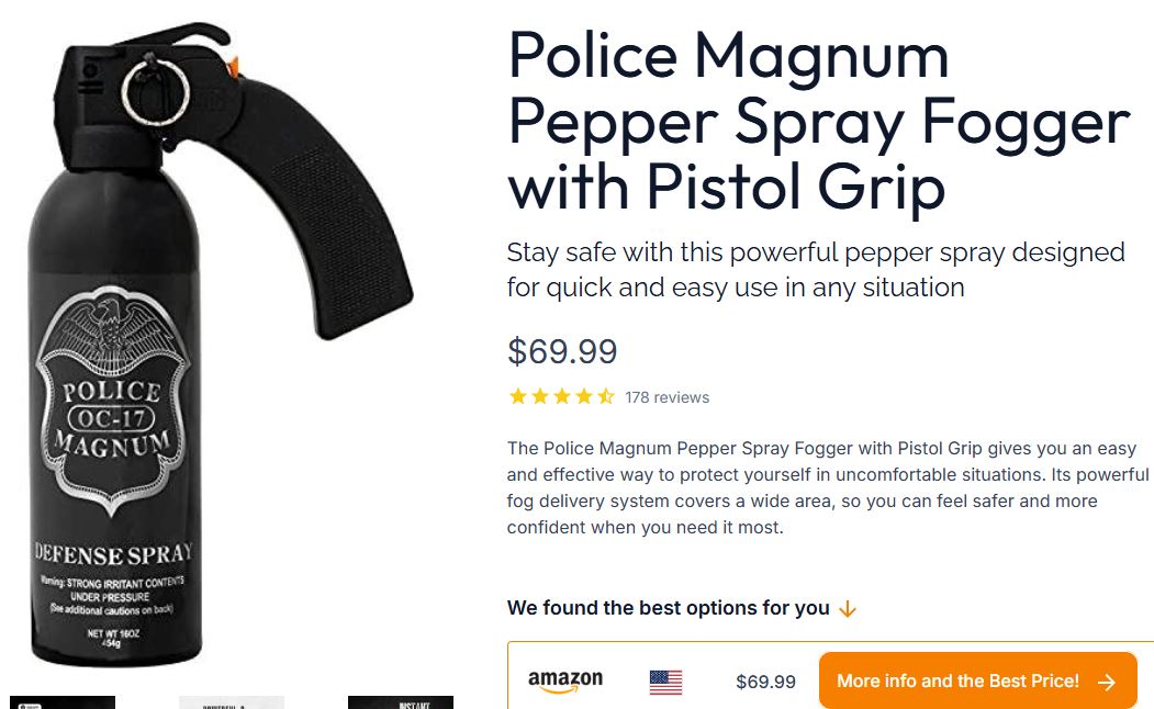 Police Magnum Pepper Spray Fogger